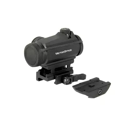 [Zestaw] Celownik kolimatorowy Maverick Gen2 1x22 - Black [Vector Optics] + Wysoki montaż pod celowniki Red Dot i lasery PEQ [WADSN]