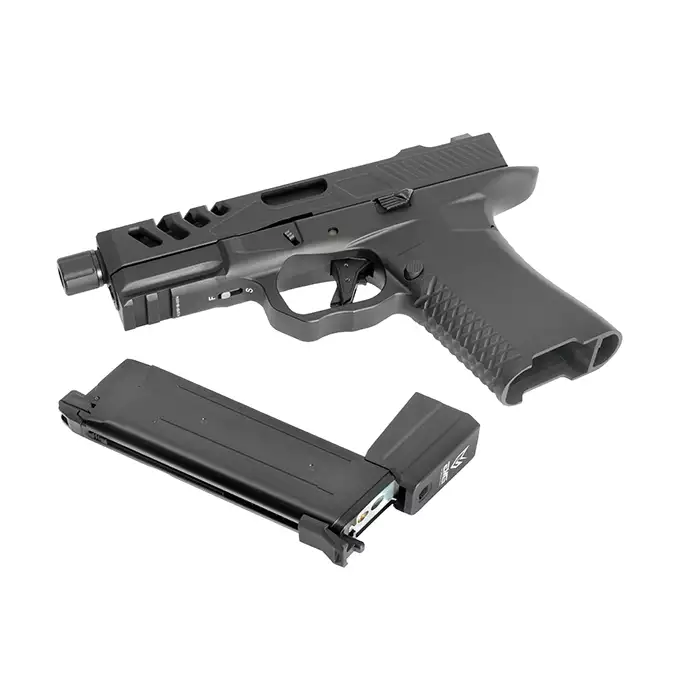 [Zestaw] Replika F1 BSF-19B - Black [EMG] + Magazynek na Green Gas na 34 kulki do Combat Master, XTP, SHARK, SCORPION, F1 BSF [EMG]