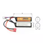 Battery Li-ion 3000 mAh 7,4v 20/40C - T-Plug [VB]