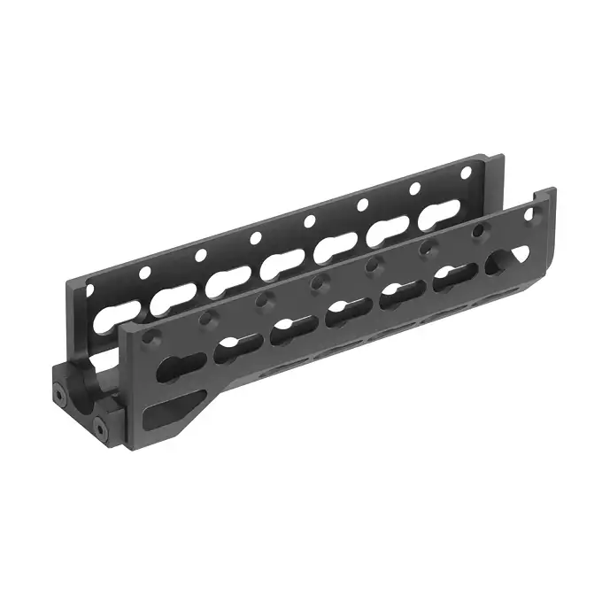 [Zestaw] Nakładka Alpha Picatinny do AK - Black [5KU] + Łoże Alpha Key-Mod do AK - Black [5KU] + Komplet polimerowych szyn montażowych - MLOCK/Key-mod - Black [MP]