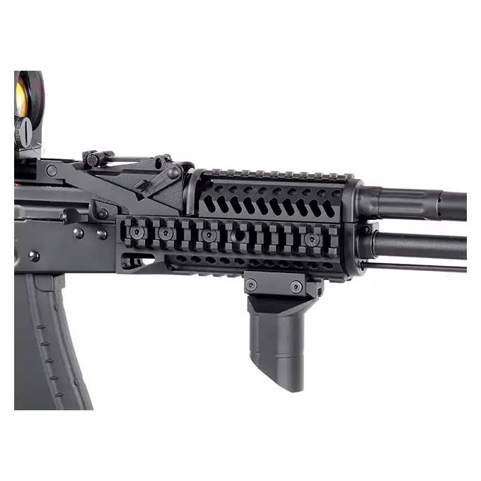 [Zestaw] Lekkie rosyjskie łoże do AKS-74U - Black [5KU] + Taktyczna rosyjska nakładka na rurę gazową - Black [5KU] + 3-slotowa szyna Picatinny do rosyjskiego łoża [5KU]