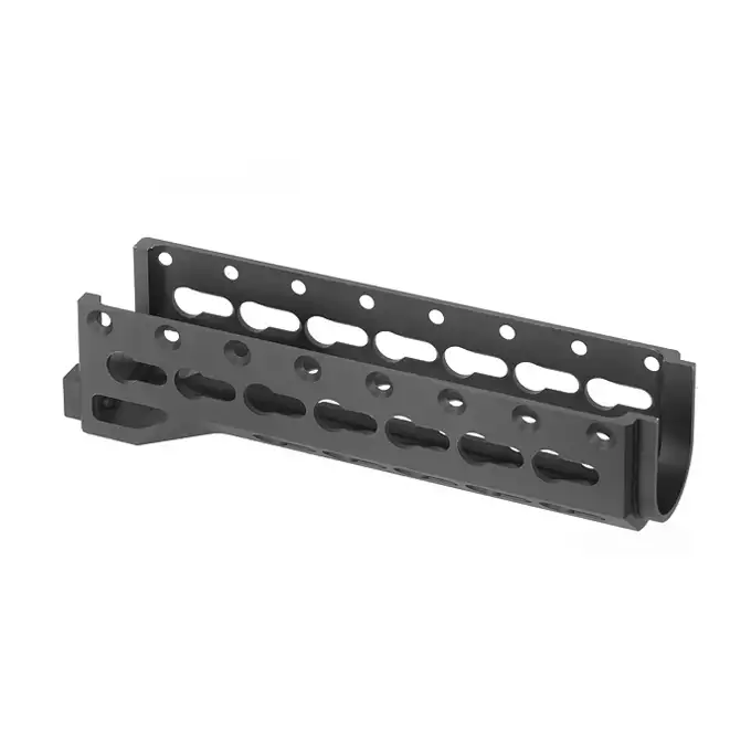 [Zestaw] Łoże Alpha Key-Mod do AK - Black [5KU] + Nakładka Alpha Picatinny do AK - Black [5KU] + Komplet polimerowych szyn montażowych - MLOCK/Key-mod - Black [MP]