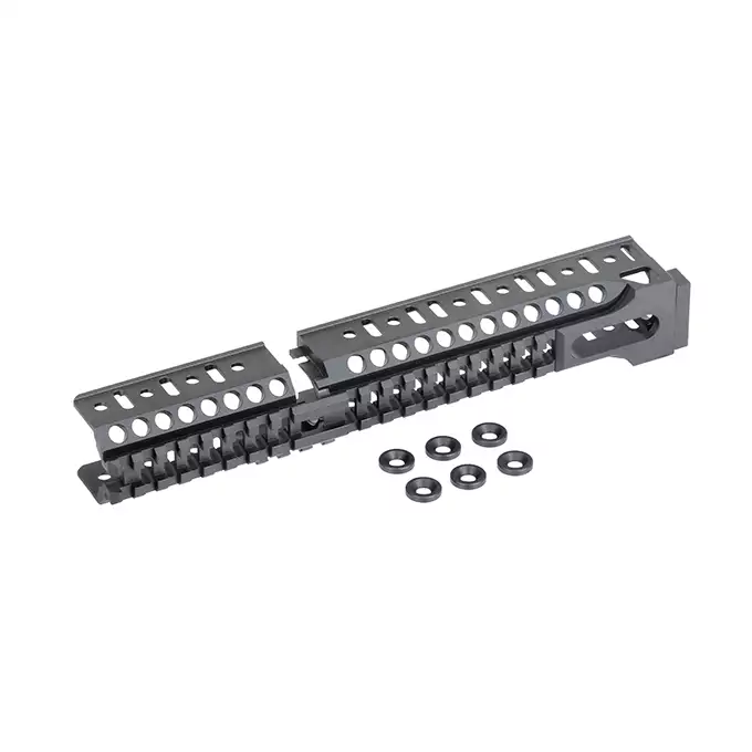 [Set] Lightweight russian AK lower handguard long - Black [5KU] + Lightweight russian AK gas tube cover - Black [5KU] + 3-Slot Picatinny rail for russian handguard [5KU]