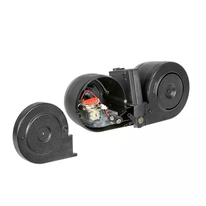 Elektryczny magazynek dwubębnowy na 3000 kulek do M4/M16 - Black [BattleAxe]