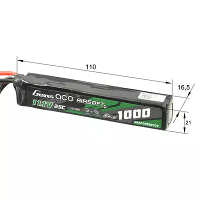 Akumulator airsoftowy 25C 1000mAh 3S1P 11.1V LiPo Gens ace G-Tech Tamiya
