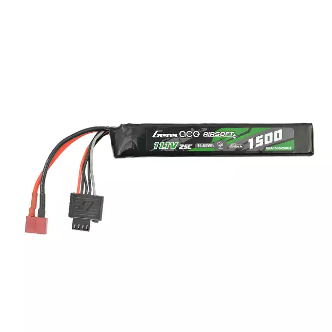Gens Ace 25C 1500mAh 3S1P 11.1V Airsoft LiPo Battery Gens ace G-Tech T-Plug
