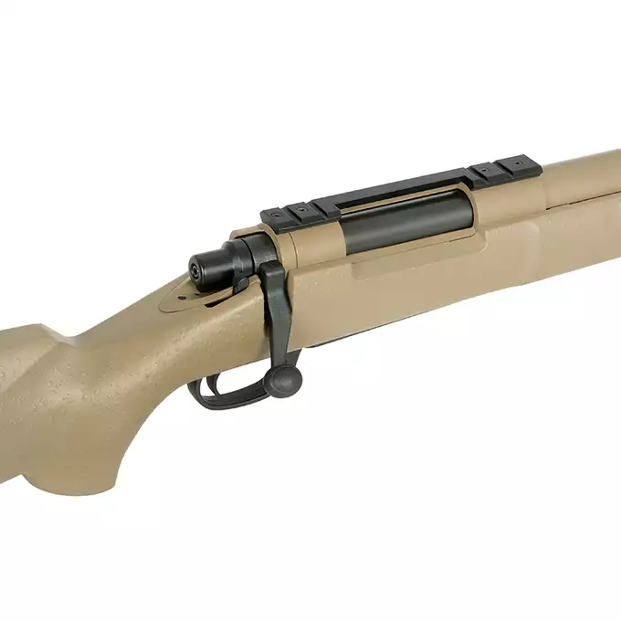 [Zestaw] CM.702C-U Upgraded Version 500 FPS - Tan [CYMA] + Luneta 3-9x40 z wysokimi pierścieniami montażowymi [PCS]