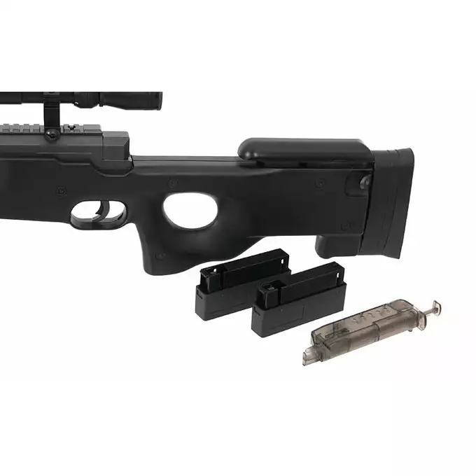 [Zestaw] MB01 - BLACK [Well] + Luneta 3-9x40 z wysokimi pierścieniami montażowymi [PCS]