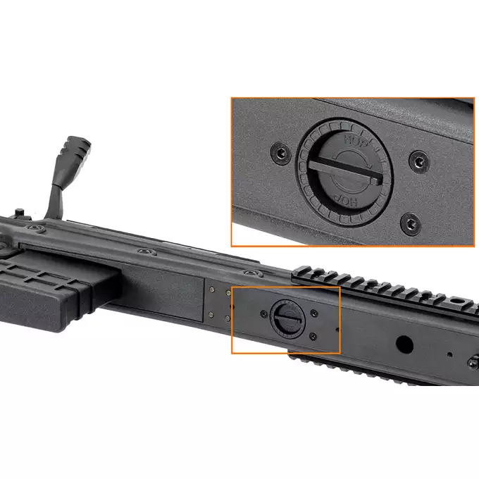 [Zestaw] CM.707-U Upgraded Version 530 FPS - black [CYMA] + Luneta 3-9x40 z wysokimi pierścieniami montażowymi [PCS]