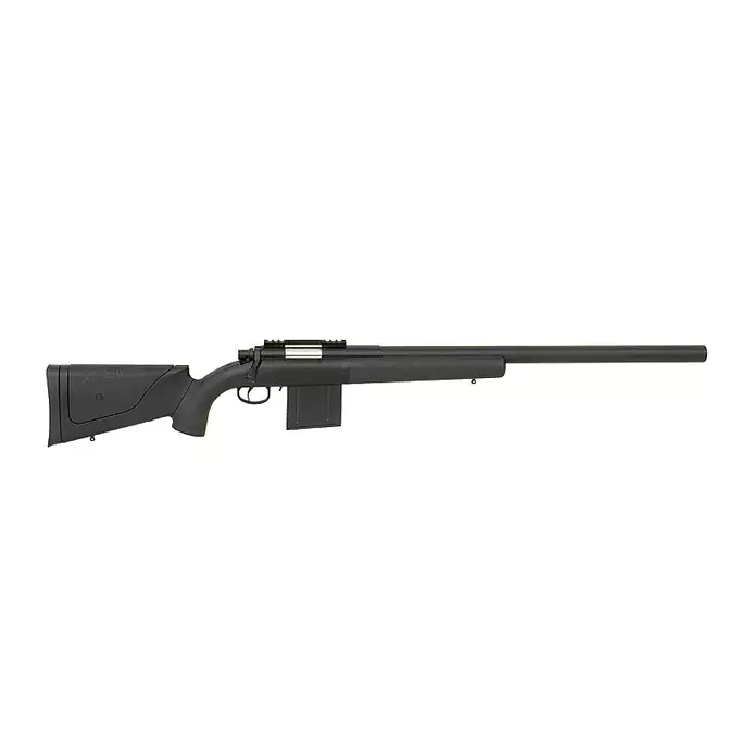 [Zestaw] APM40A3 Spring Sniper Rifle (Extreme Power Version) - Black + Luneta 3-9x40 z wysokimi pierścieniami montażowymi [PCS]