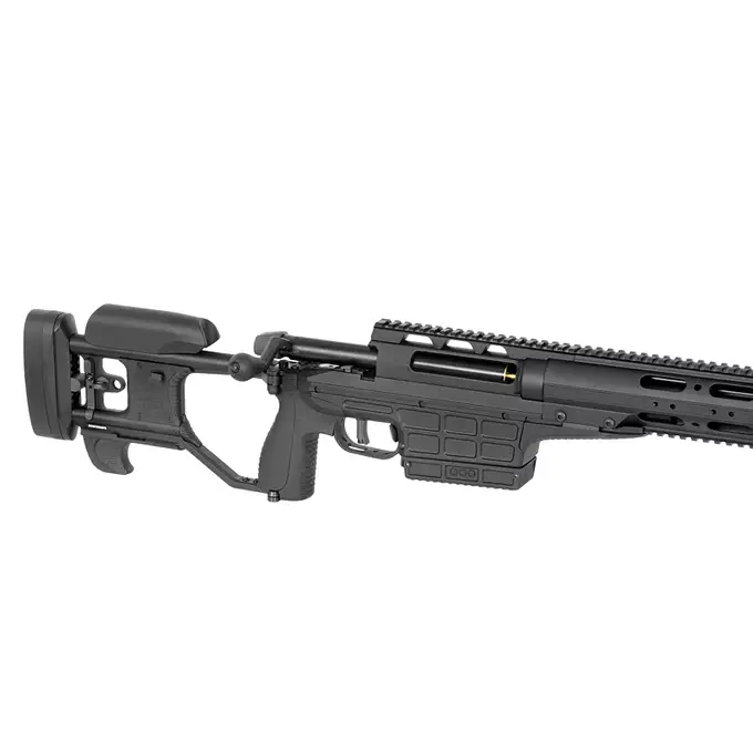 [Zestaw] Karabin Wyborowy ASG SAKO TRG M10 - Black [DE] + Luneta 3-9x40 z wysokimi pierścieniami montażowymi [PCS]