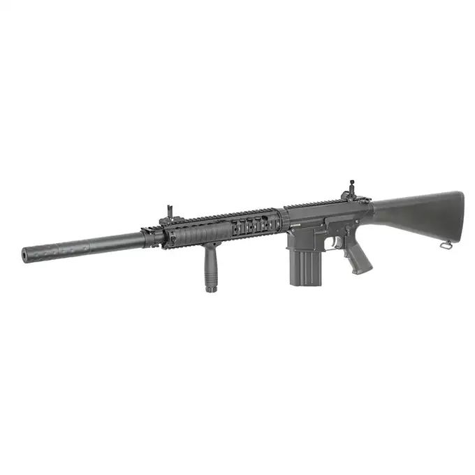 [Set] SR-25 semi-automatic rifle replica [A&amp;K] + Scope 3-9x40 with high mount rings [PCS]