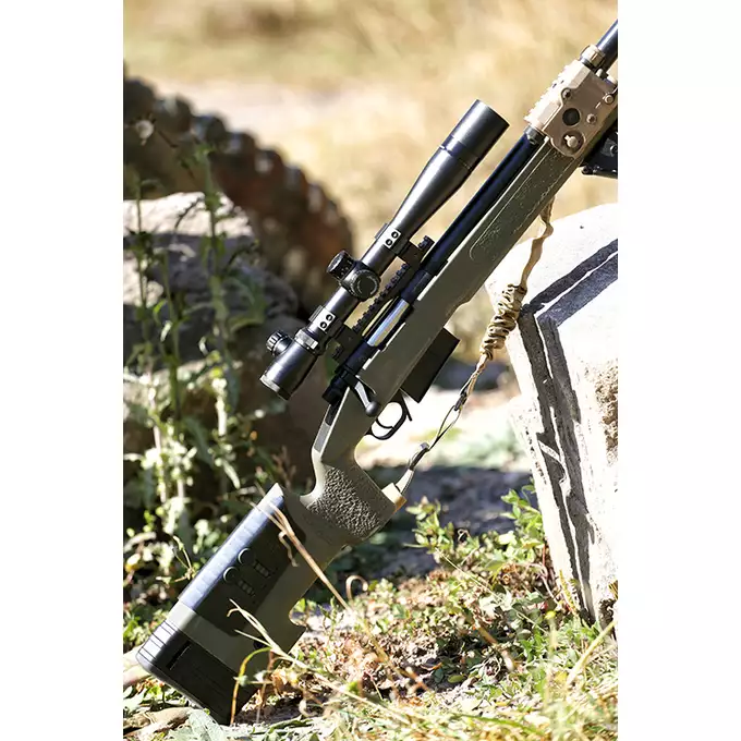 [Zestaw] CM.700-U Upgraded Version 570 fps - Olive [CYMA] + Luneta 3-9x40 z wysokimi pierścieniami montażowymi [PCS]