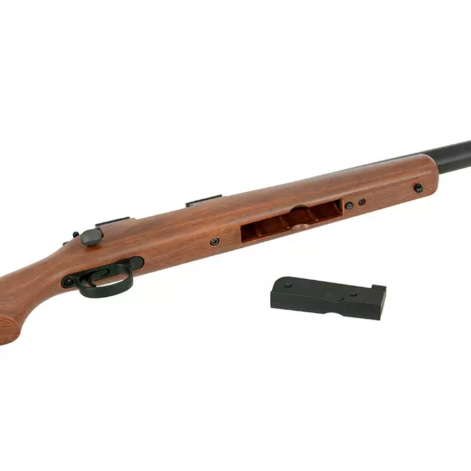 [Zestaw] CM.701C-U Upgraded Version 520 FPS - Wooden Style [CYMA] + Luneta 3-9x40 z wysokimi pierścieniami montażowymi [PCS]