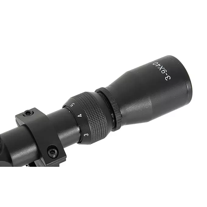 [Zestaw] CM.700-U Upgraded Version 570 fps - Olive [CYMA] + Luneta 3-9x40 z wysokimi pierścieniami montażowymi [PCS]