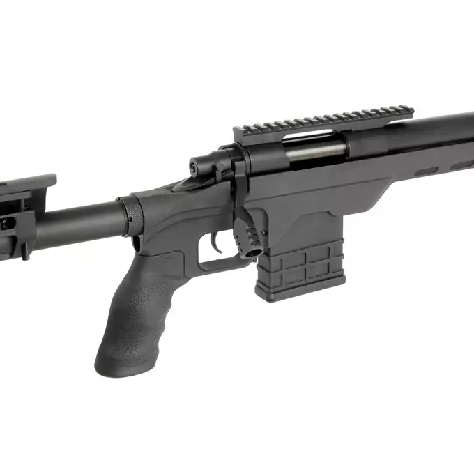 [Zestaw] CM.708-U Upgraded Version 570 FPS - Black [CYMA] + Luneta 3-9x40 z wysokimi pierścieniami montażowymi [PCS]