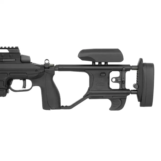 [Zestaw] Karabin Wyborowy ASG SAKO TRG M10 - Black [DE] + Luneta 3-9x40 z wysokimi pierścieniami montażowymi [PCS]