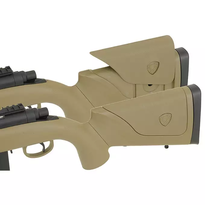 [Zestaw] APM40A3 Spring Sniper Rifle (Extreme Power Version) - Black + Luneta 3-9x40 z wysokimi pierścieniami montażowymi [PCS]
