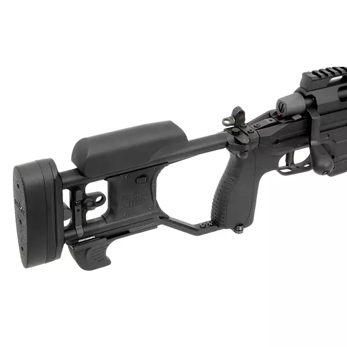 [Zestaw] Karabin Wyborowy ASG SAKO TRG M10 - Black [DE] + Luneta 3-9x40 z wysokimi pierścieniami montażowymi [PCS]