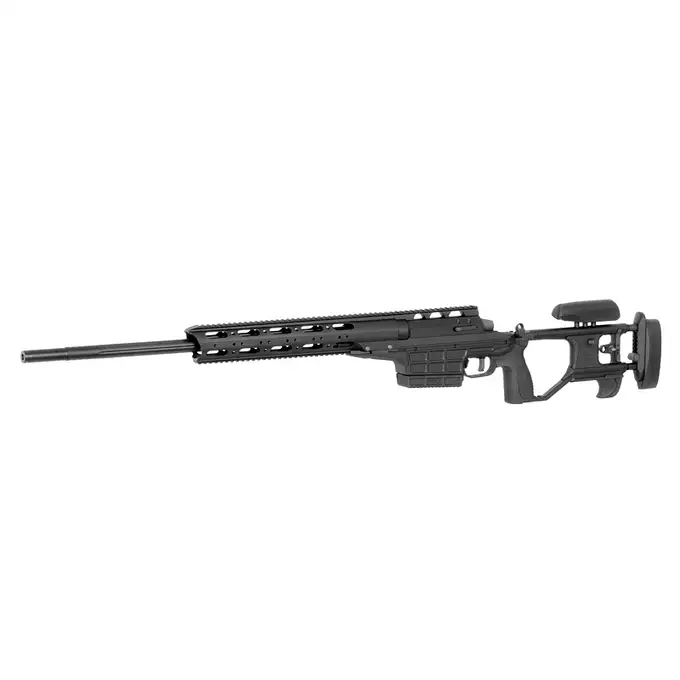 [Zestaw] Karabin Wyborowy ASG SAKO TRG M10 - Black [DE] + Luneta 3-9x40 z wysokimi pierścieniami montażowymi [PCS]