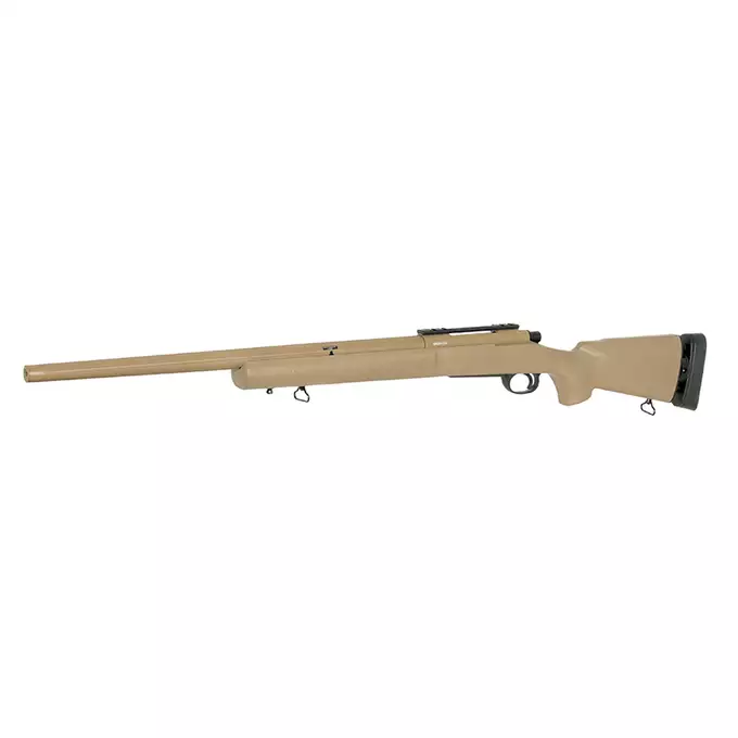 [Zestaw] CM.702C-U Upgraded Version 500 FPS - Tan [CYMA] + Luneta 3-9x40 z wysokimi pierścieniami montażowymi [PCS]