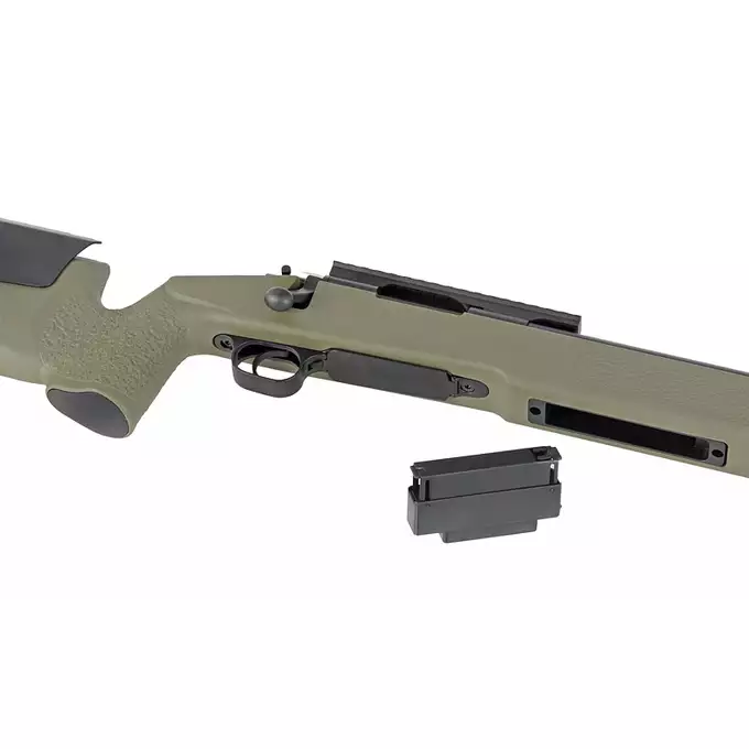 [Zestaw] CM.700-U Upgraded Version 570 fps - Olive [CYMA] + Luneta 3-9x40 z wysokimi pierścieniami montażowymi [PCS]