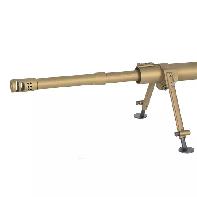 [Zestaw] Replika karabinu bolt-action ST200 Full Metal - Tan [S&amp;T] + Luneta 3-9x40 z wysokimi pierścieniami montażowymi [PCS]