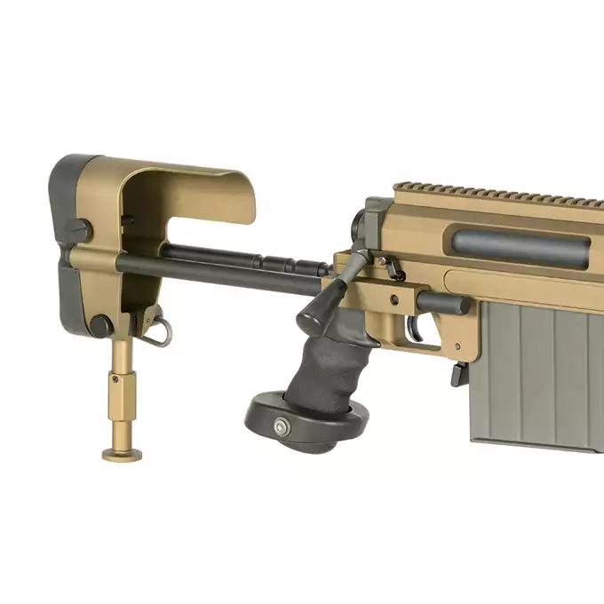 [Zestaw] Replika karabinu bolt-action ST200 Full Metal - Tan [S&amp;T] + Luneta 3-9x40 z wysokimi pierścieniami montażowymi [PCS]