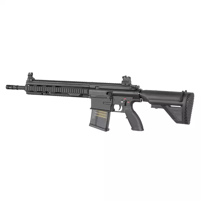 [Zestaw] Replika karabinu DMR E6902M - Black [Golden Eagle] + Luneta 3-9x40 z wysokimi pierścieniami montażowymi [PCS]