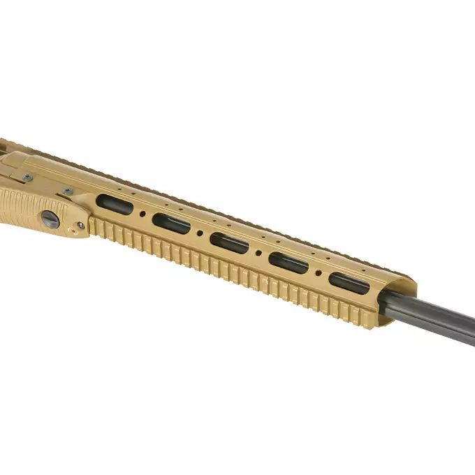 [Zestaw] Karabin Wyborowy ASG SAKO TRG M10 - Tan [DE] + Luneta 3-9x40 z wysokimi pierścieniami montażowymi [PCS]