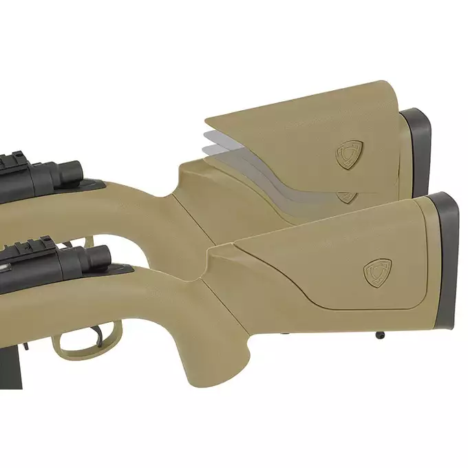[Zestaw] APM40A3 Spring Sniper Rifle (Extreme Power Version) - Black + Luneta 3-9x40 z wysokimi pierścieniami montażowymi [PCS]