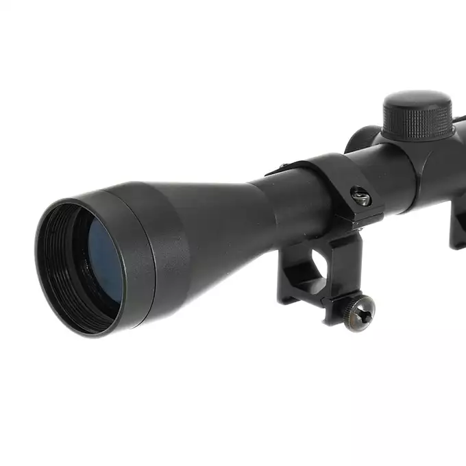 [Zestaw] Replika karabinu snajperskiego MP002B - Black [AGM] + Luneta 3-9x40 z wysokimi pierścieniami montażowymi [PCS]