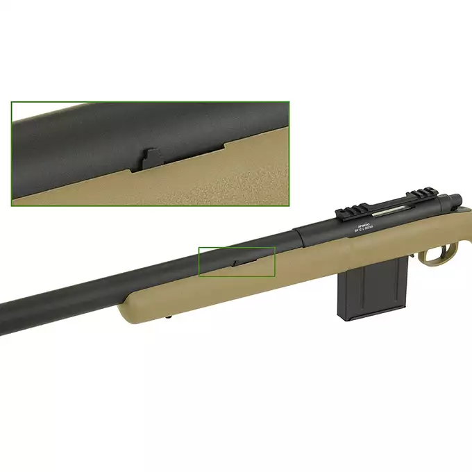 [Zestaw] APM40A3 Spring Sniper Rifle (Extreme Power Version) - Black + Luneta 3-9x40 z wysokimi pierścieniami montażowymi [PCS]