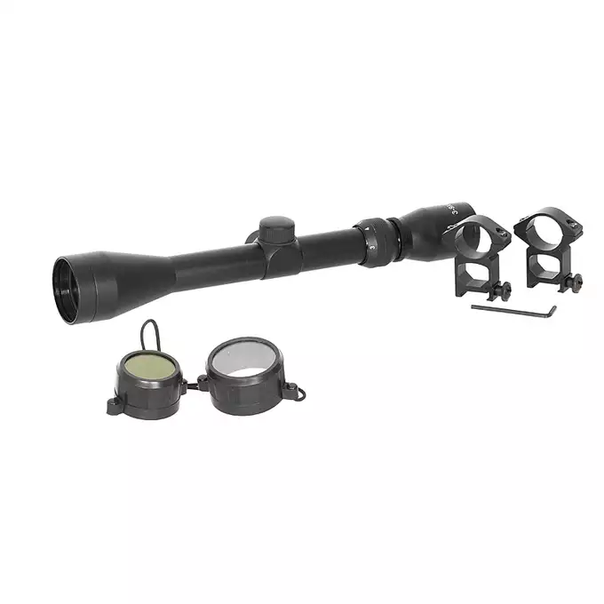 [Zestaw] CM.702C-U Upgraded Version 500 FPS - Tan [CYMA] + Luneta 3-9x40 z wysokimi pierścieniami montażowymi [PCS]