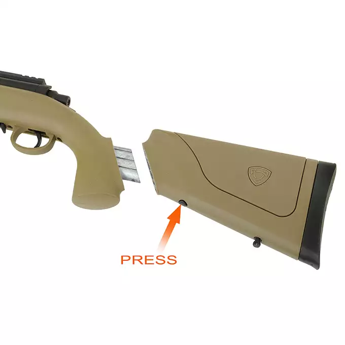 [Zestaw] APM40A3 Spring Sniper Rifle (Extreme Power Version) - DEB + Luneta 3-9x40 z wysokimi pierścieniami montażowymi [PCS]