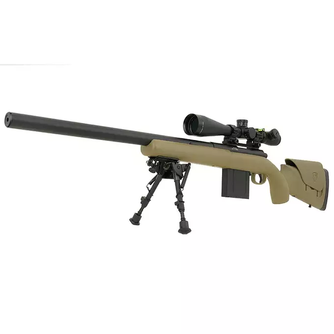 [Zestaw] APM40A3 Spring Sniper Rifle (Extreme Power Version) - Black + Luneta 3-9x40 z wysokimi pierścieniami montażowymi [PCS]