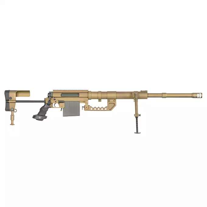 [Zestaw] Replika karabinu bolt-action ST200 Full Metal - Tan [S&amp;T] + Luneta 3-9x40 z wysokimi pierścieniami montażowymi [PCS]