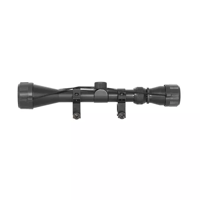 [Zestaw] Replika karabinu snajperskiego MP002B - Black [AGM] + Luneta 3-9x40 z wysokimi pierścieniami montażowymi [PCS]