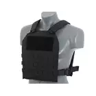 [Zestaw] Prosty Plate Carrier z atrapami miękkich wkładów balistycznych - Black [8FIELDS] + Potrójna ładownica karabinowa z zasobnikiem - Black [8FIELDS]