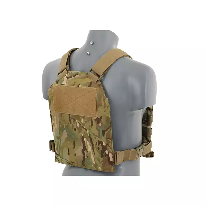[Zestaw] Prosty Plate Carrier z atrapami miękkich wkładów balistycznych - Multicamo [8FIELDS] + Potrójna ładownica karabinowa z zasobnikiem - Multicamo [8FIELDS]