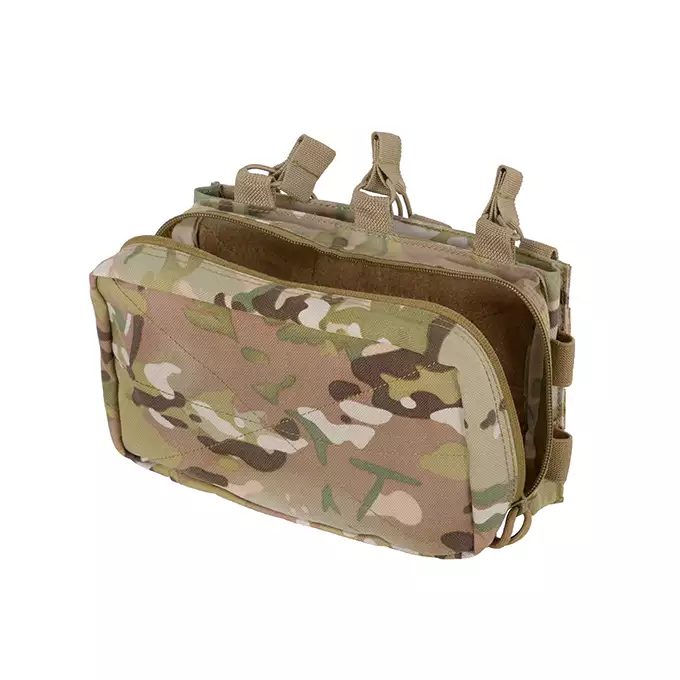 [Zestaw] Prosty Plate Carrier z atrapami miękkich wkładów balistycznych - Multicamo [8FIELDS] + Potrójna ładownica karabinowa z zasobnikiem - Multicamo [8FIELDS]