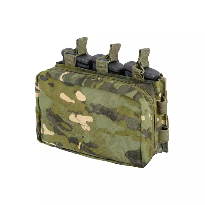 [Zestaw] Prosty Plate Carrier z atrapami miękkich wkładów balistycznych - MT [8FIELDS] + Potrójna ładownica karabinowa z zasobnikiem - MT [8FIELDS]