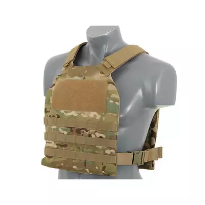 [Zestaw] Prosty Plate Carrier z atrapami miękkich wkładów balistycznych - Multicamo [8FIELDS] + Potrójna ładownica karabinowa z zasobnikiem - Multicamo [8FIELDS]