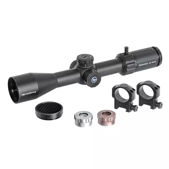 [Zestaw] MB01AE Upgraded Version - Black [WELL] + Luneta MARKSMAN 3.5-10X44 - black [Vector Optics] + Stalowy Dwójnóg teleskopowy do karabinów snajperskich - Black [AGM]