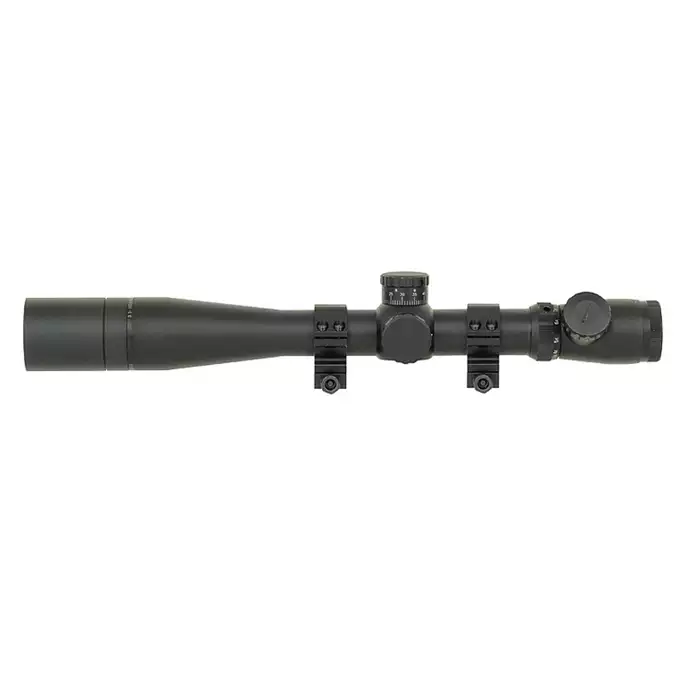 [Zestaw] MB08AE Upgraded Version - Black [WELL] + Luneta M3 3.5-10x40 z podświetlanym krzyżem Military version [PCS] + Stalowy Dwójnóg teleskopowy do karabinów snajperskich - Black [AGM]