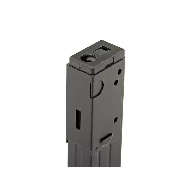 [Zestaw] Replika pistoletu maszynowego STEN MK2 Full Steel - Black [AGM] + Magazynek mid-cap na 120 kulek do serii MP40, STEN [AGM]