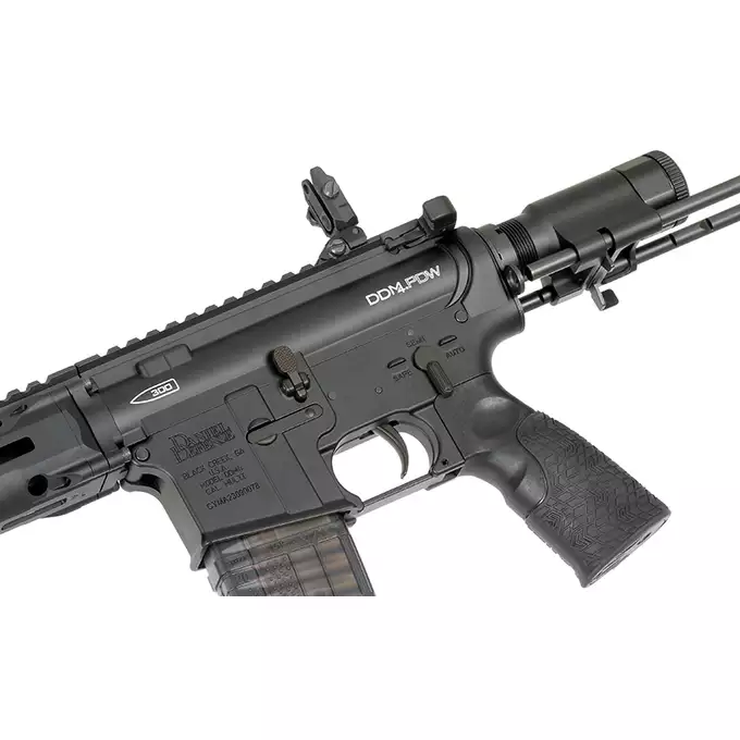 [Zestaw] Replika Daniel Defense DDM4 PDW SBR - Black [EMG] + Magazynek LANCER L5 AWM 300 Blackout na 190 kulek do M4/AR15 [EMG]