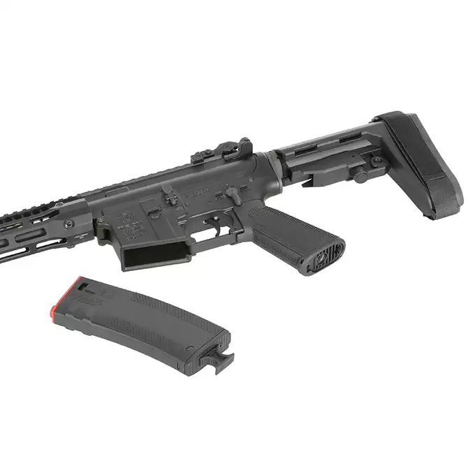 [Zestaw] Replika karabinka TROY SOCC PDW - Black [EMG] + Zestaw 2 magazynków Troy BattleMag na 220 kulek do M4/AR15 [EMG]