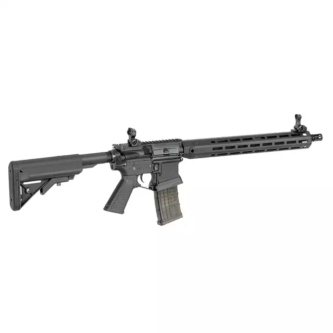 [Zestaw] Replika karabinka Lancer Systems 16" L15 Defense - Black [EMG] + Magazynek LANCER L5 AWM 5.56x45 na 220 kulek do M4/AR15 [EMG]