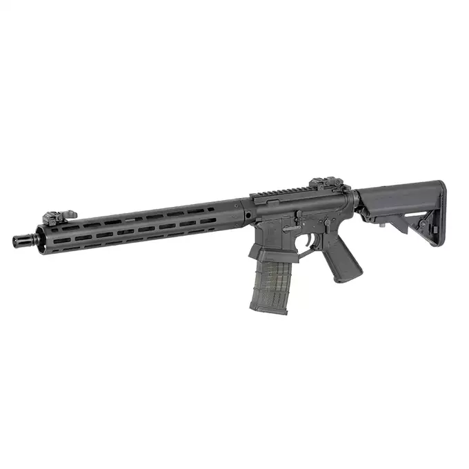 [Zestaw] Replika karabinka Lancer Systems 16" L15 Defense - Black [EMG] + Magazynek LANCER L5 AWM 5.56x45 na 220 kulek do M4/AR15 [EMG]